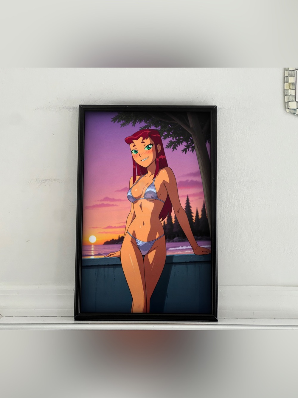 Teen Titans Starfire pinup girl art Poster